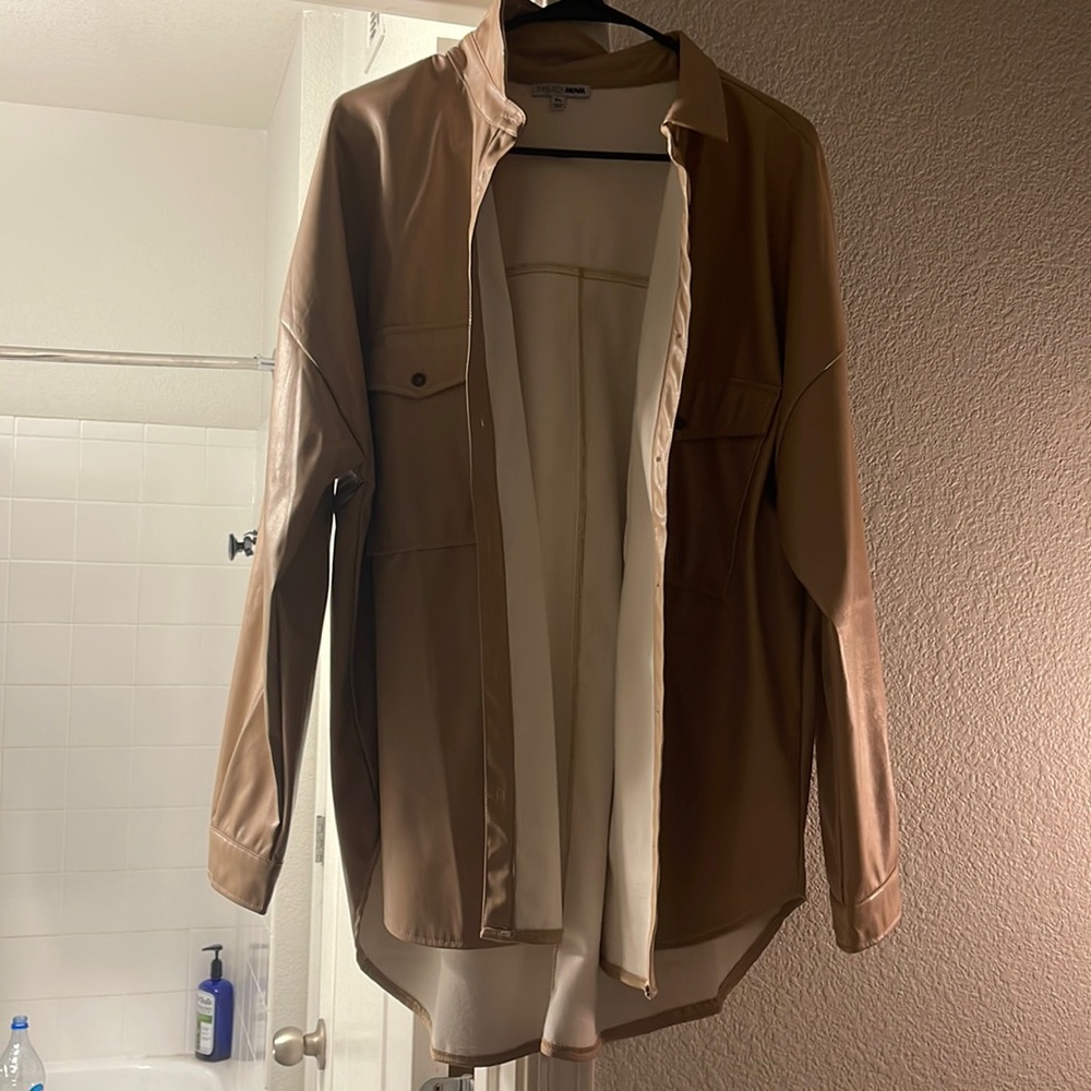 Leather button down - Picture 2 of 4